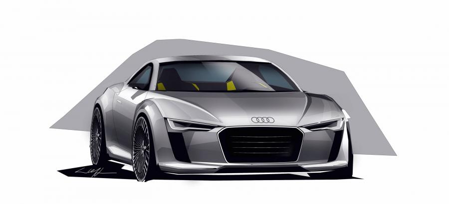 Эскиз Audi e-Tron Detroit Showcar 2010 года  (фото 51 из 109)